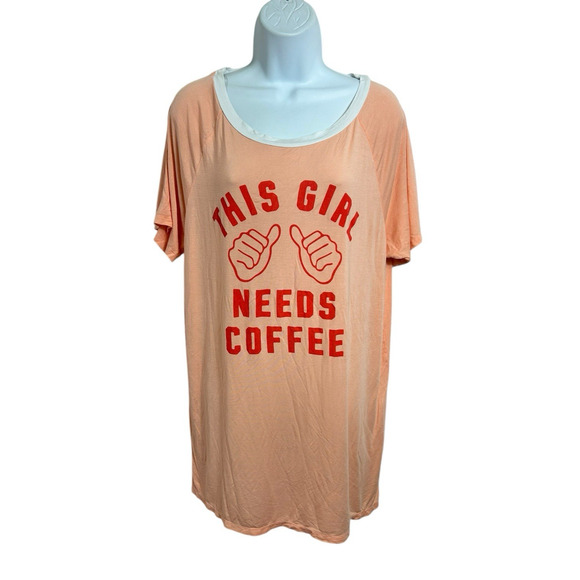 Victoria's Secret PINK Super Soft Sleep Shirt Sz Small Coffee Pajamas Oversized - Picture 3 of 8